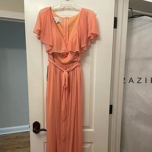 Azazie Jael Bridesmaid dress in Coral